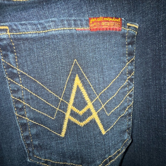 Authentic 7FAM A pocket women’s jeans, size 33 inch waist and 35 inch inseam. - Picture 2 of 9